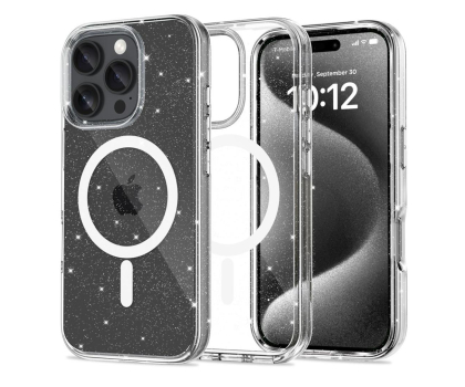 Etui do telefonów TECH-PROTECT Flexair Hybrid Magsafe do iPhone 16 Pro Max Glitter